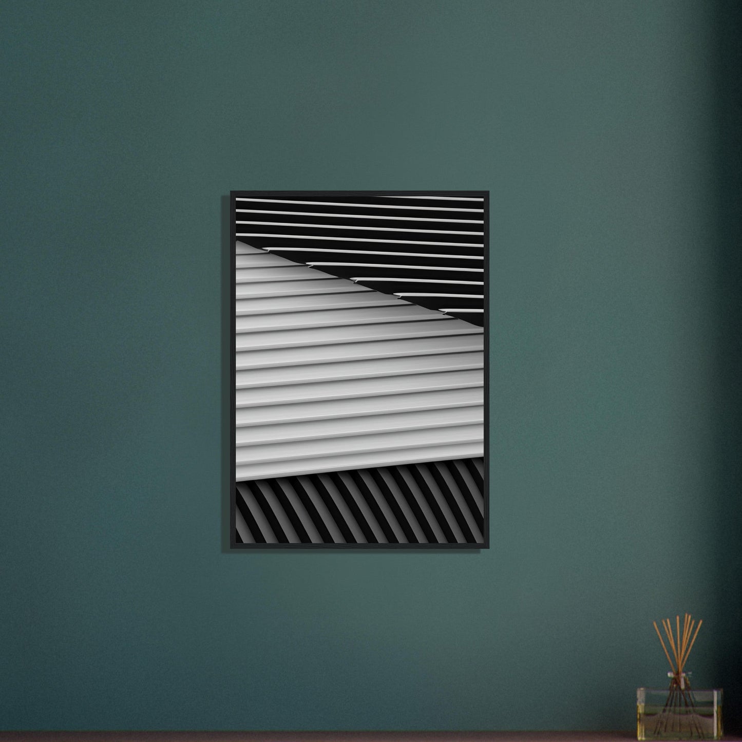 Smart 'Black & White' - Premium Matte Paper Wooden Framed Poster