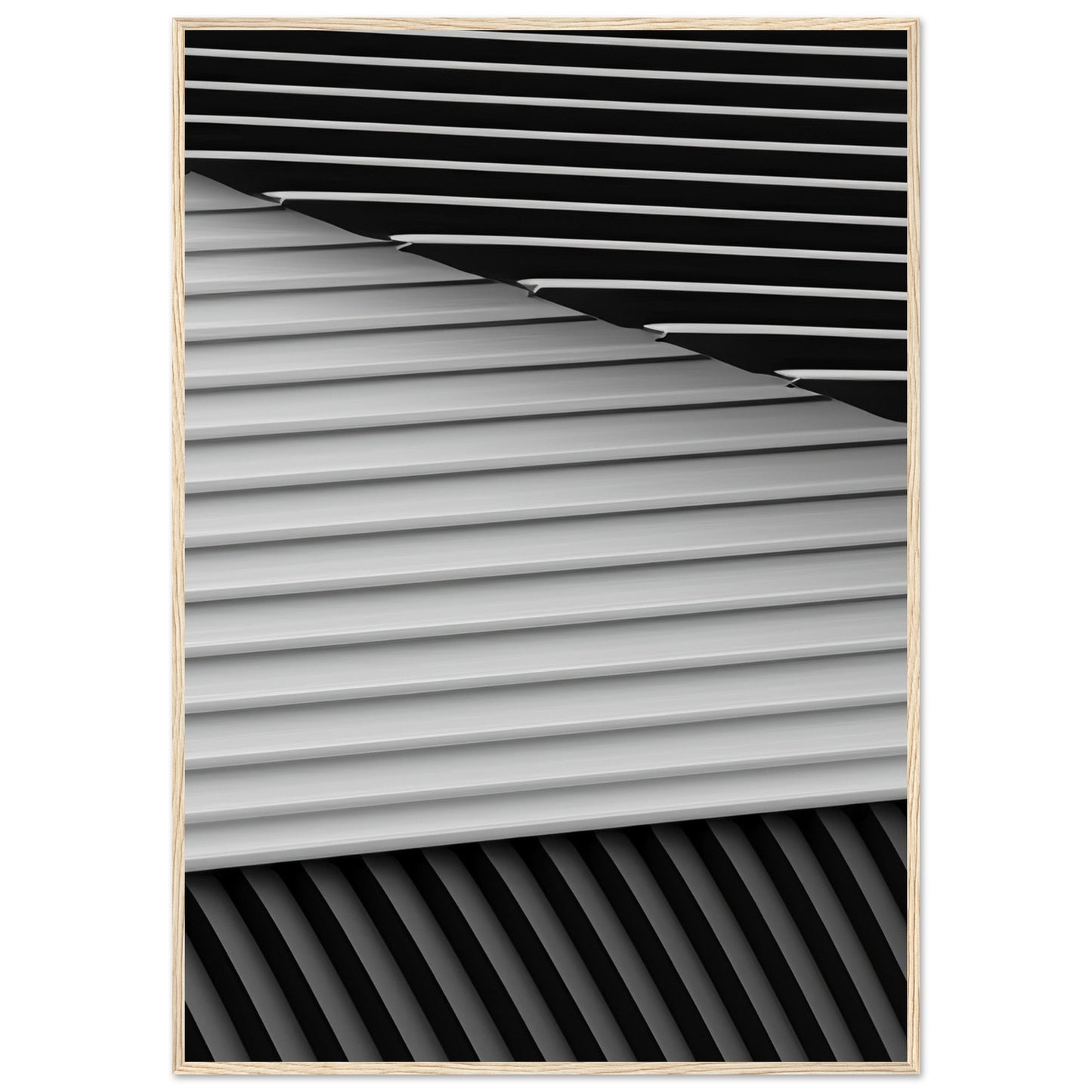 Smart 'Black & White' - Premium Matte Paper Wooden Framed Poster