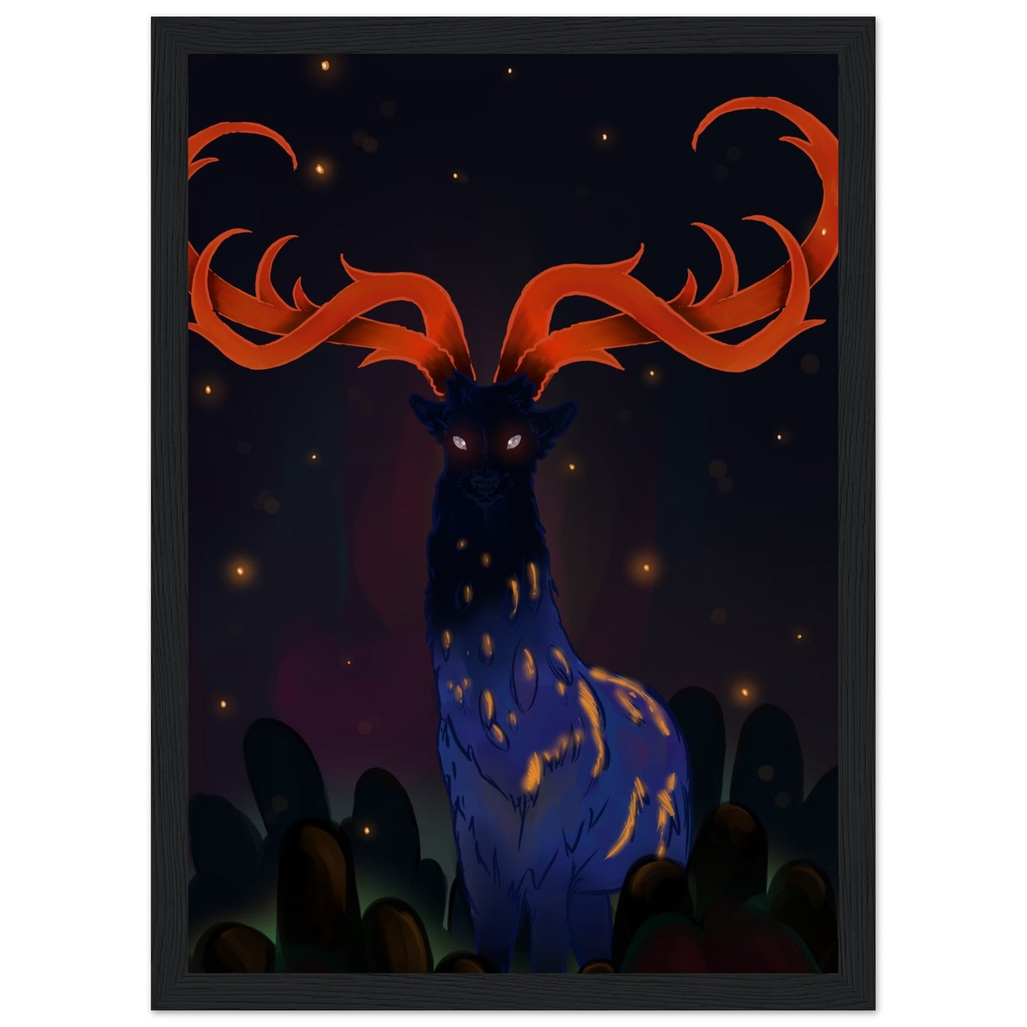 Animals 'Creature of the Forrest' - Premium Matte Paper Wooden Framed Poster
