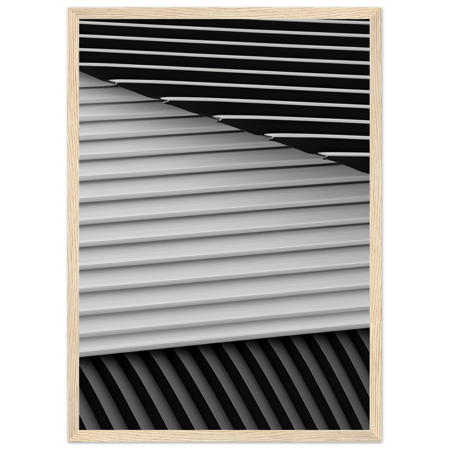 Smart 'Black & White' - Premium Matte Paper Wooden Framed Poster