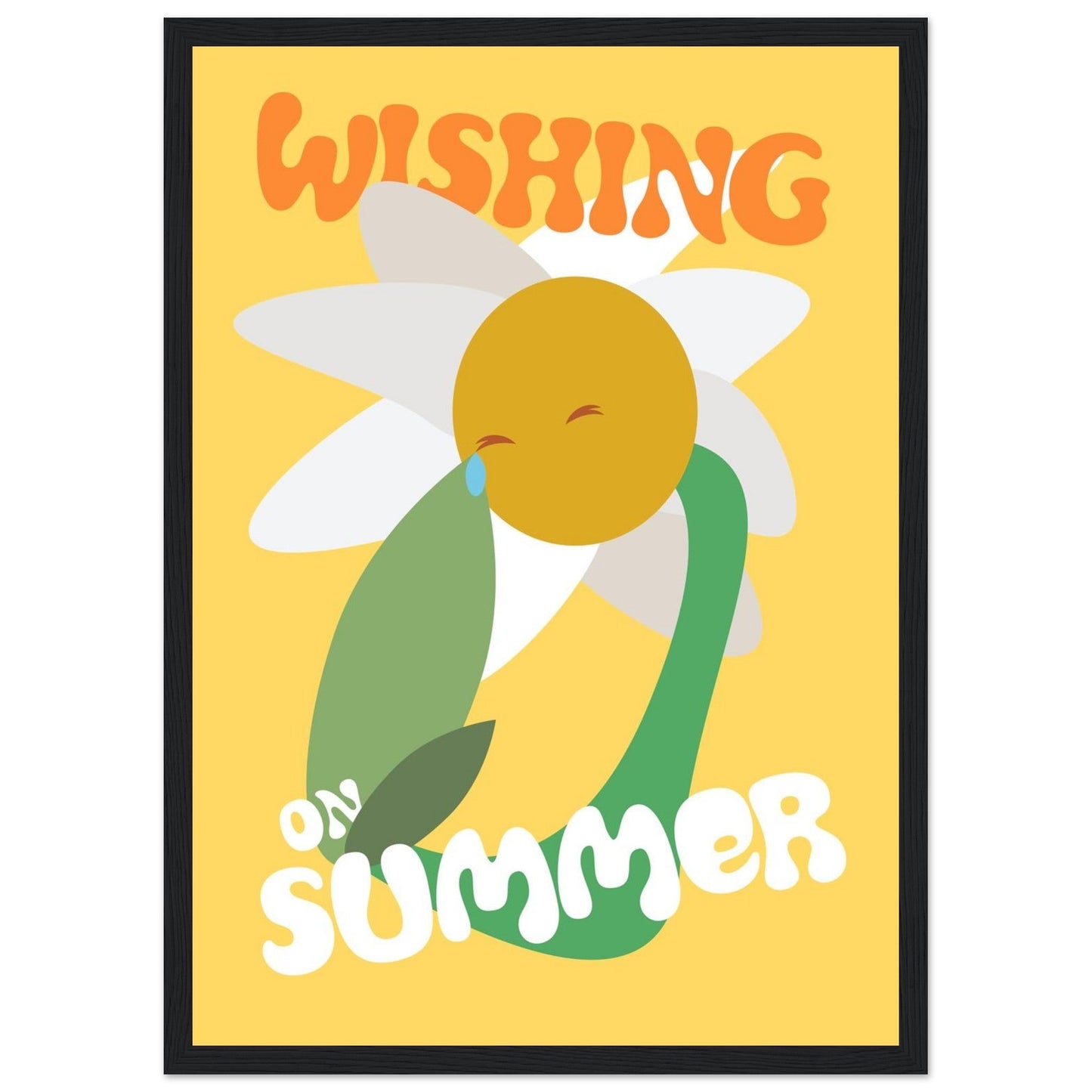 Flowers 'Wishing on Summer' - Premium Matte Paper Wooden Framed Poster