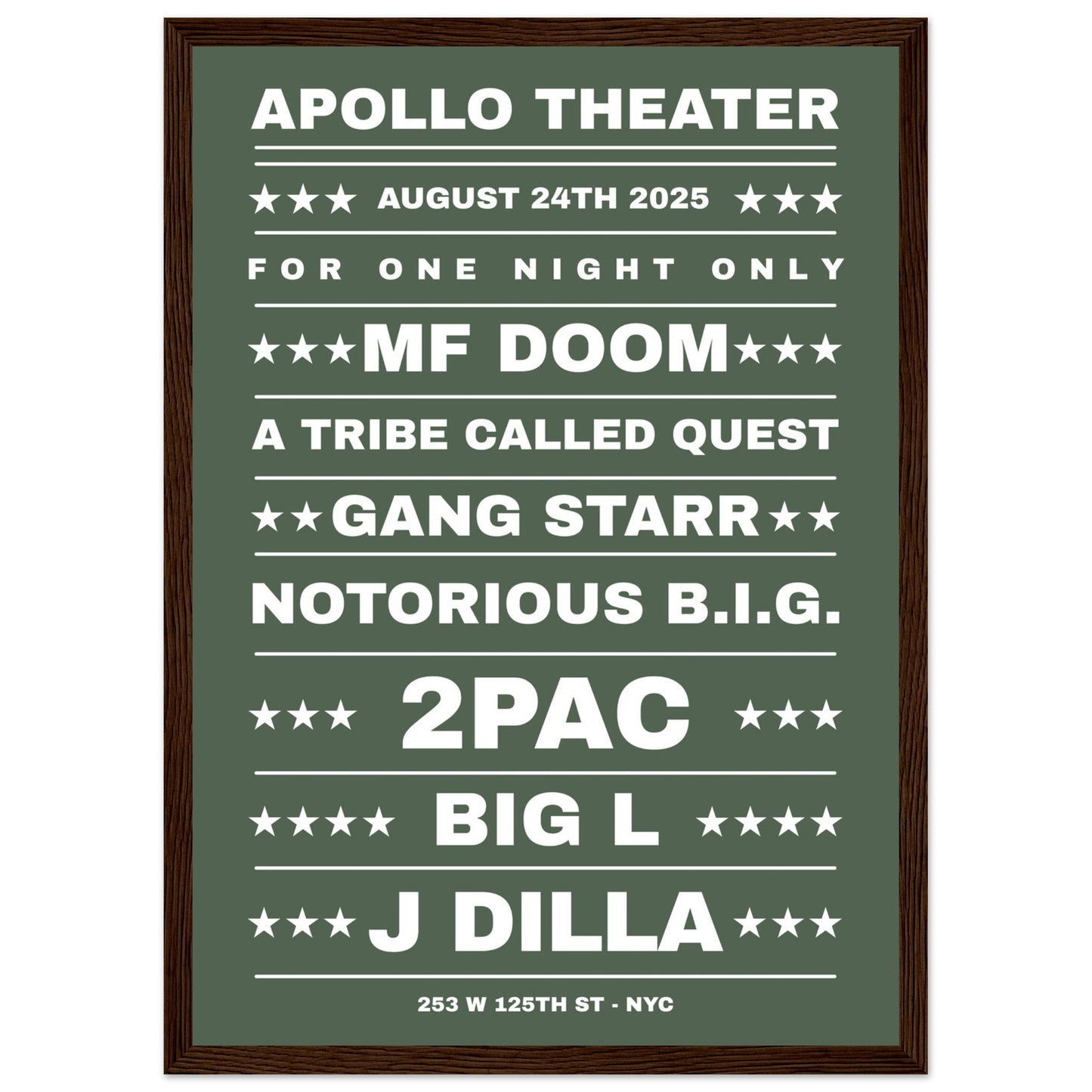 Sign 'Dream Hip Hop Gig' - Premium Matte Paper Wooden Framed Poster