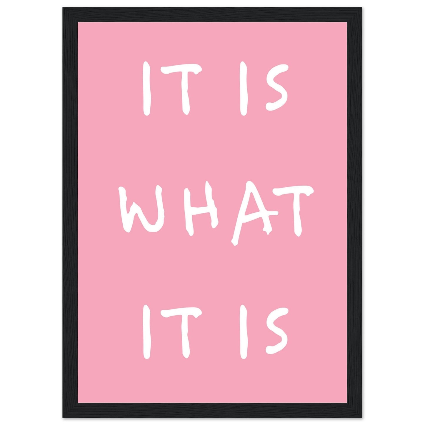 It is what it is - Premium Matte Paper Wooden Framed Poster