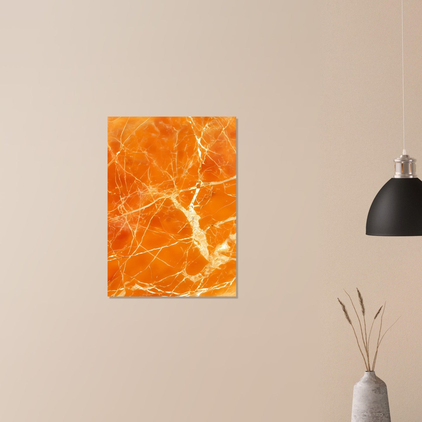 Marble 'Orange' - Premium Matte Paper Poster