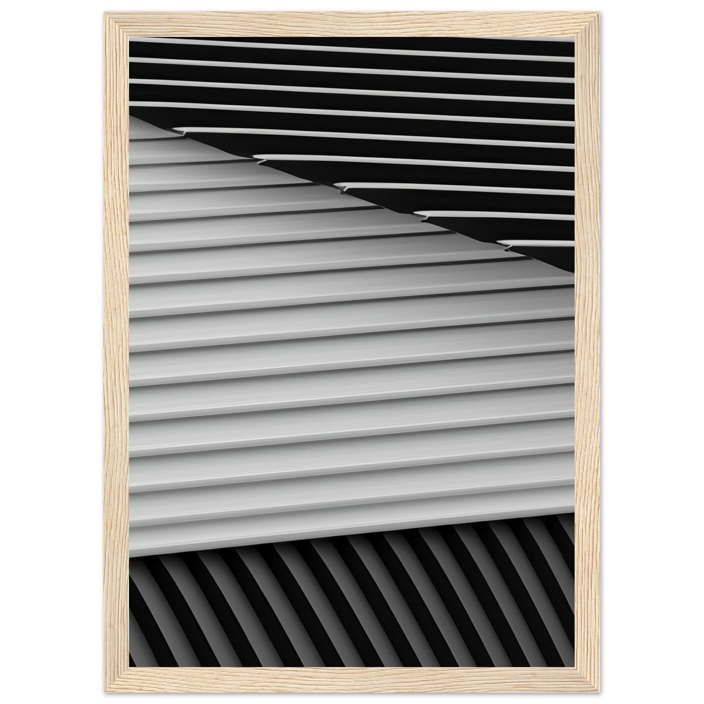 Smart 'Black & White' - Premium Matte Paper Wooden Framed Poster