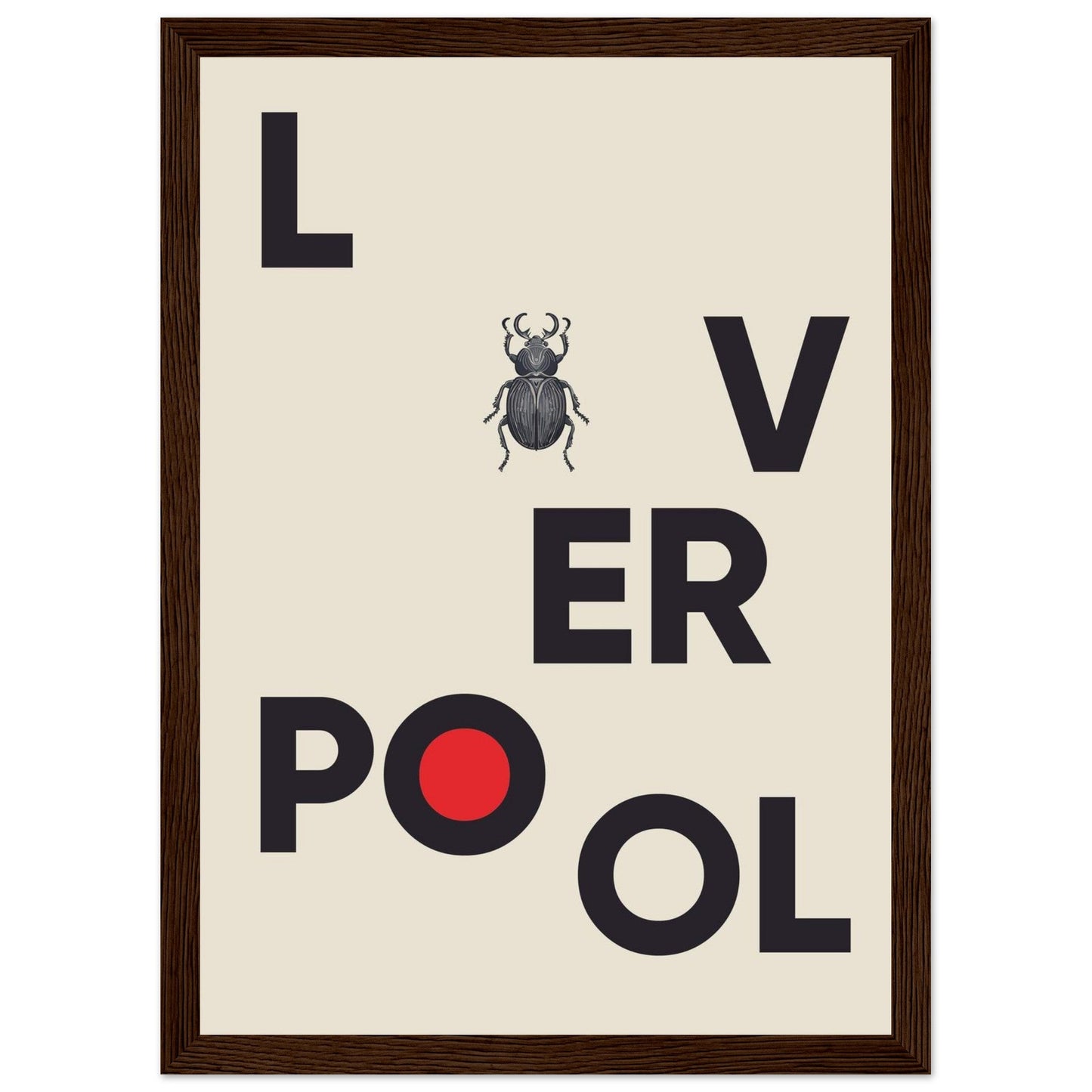Cities/ Places 'Liverpool' - Premium Matte Paper Wooden Framed Poster