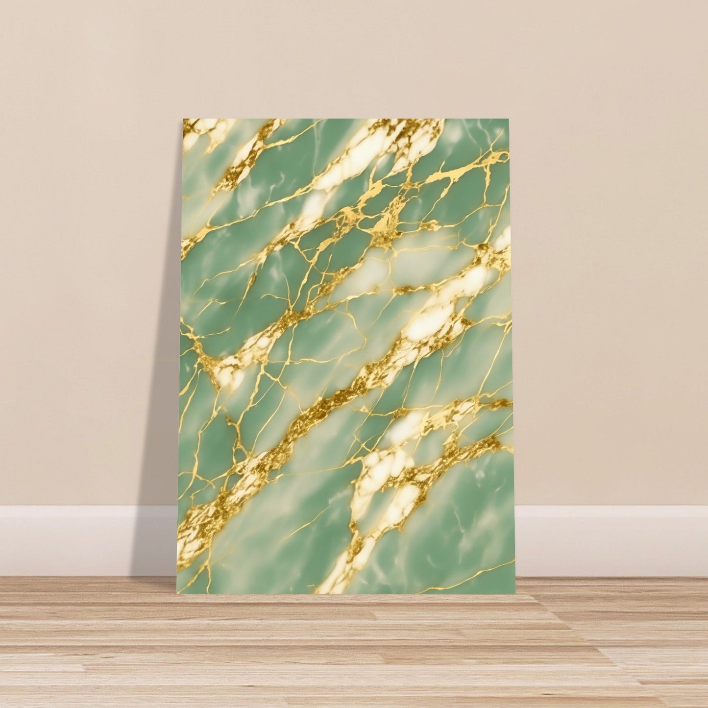 Marble 'Green & Gold' III - Premium Matte Paper Poster