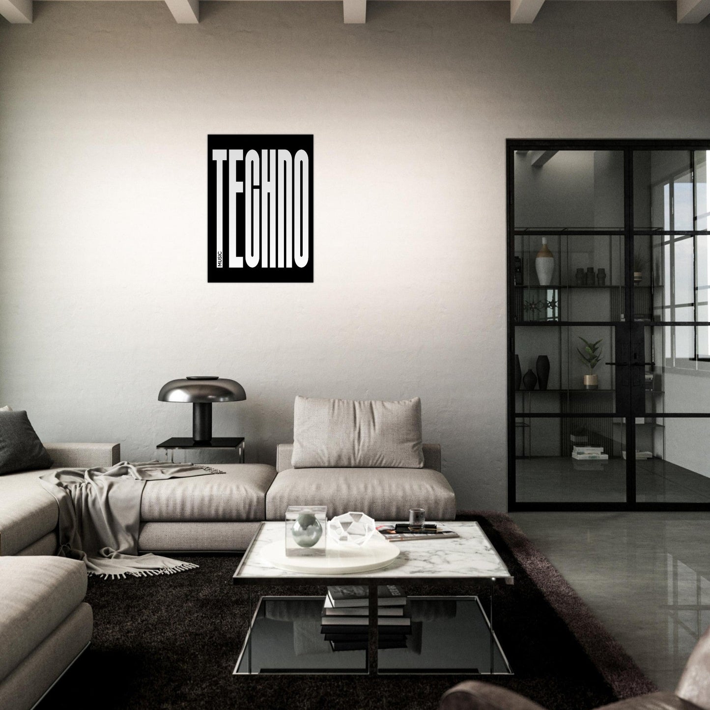 Music TECHNO - Premium Matte Paper Poster