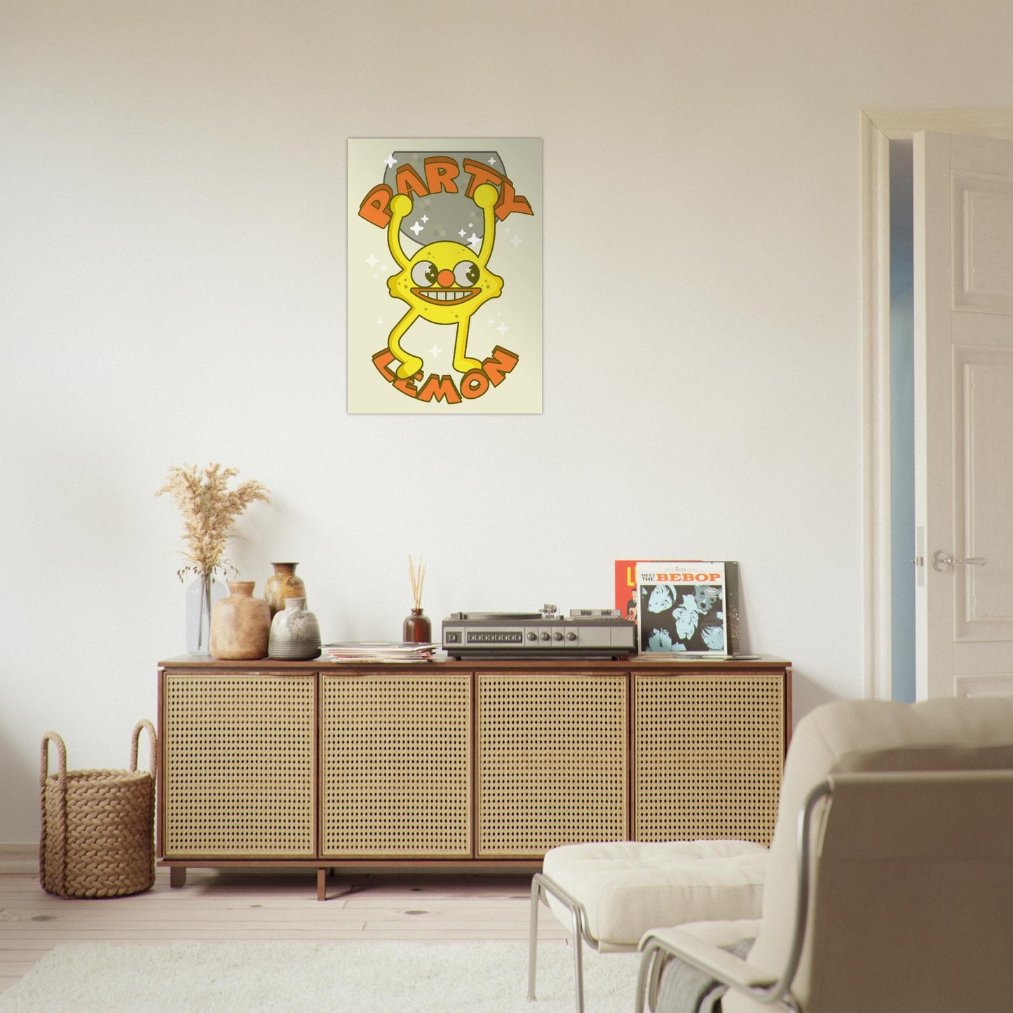 Fruity 'Party Lemon' - Premium Matte Paper Poster