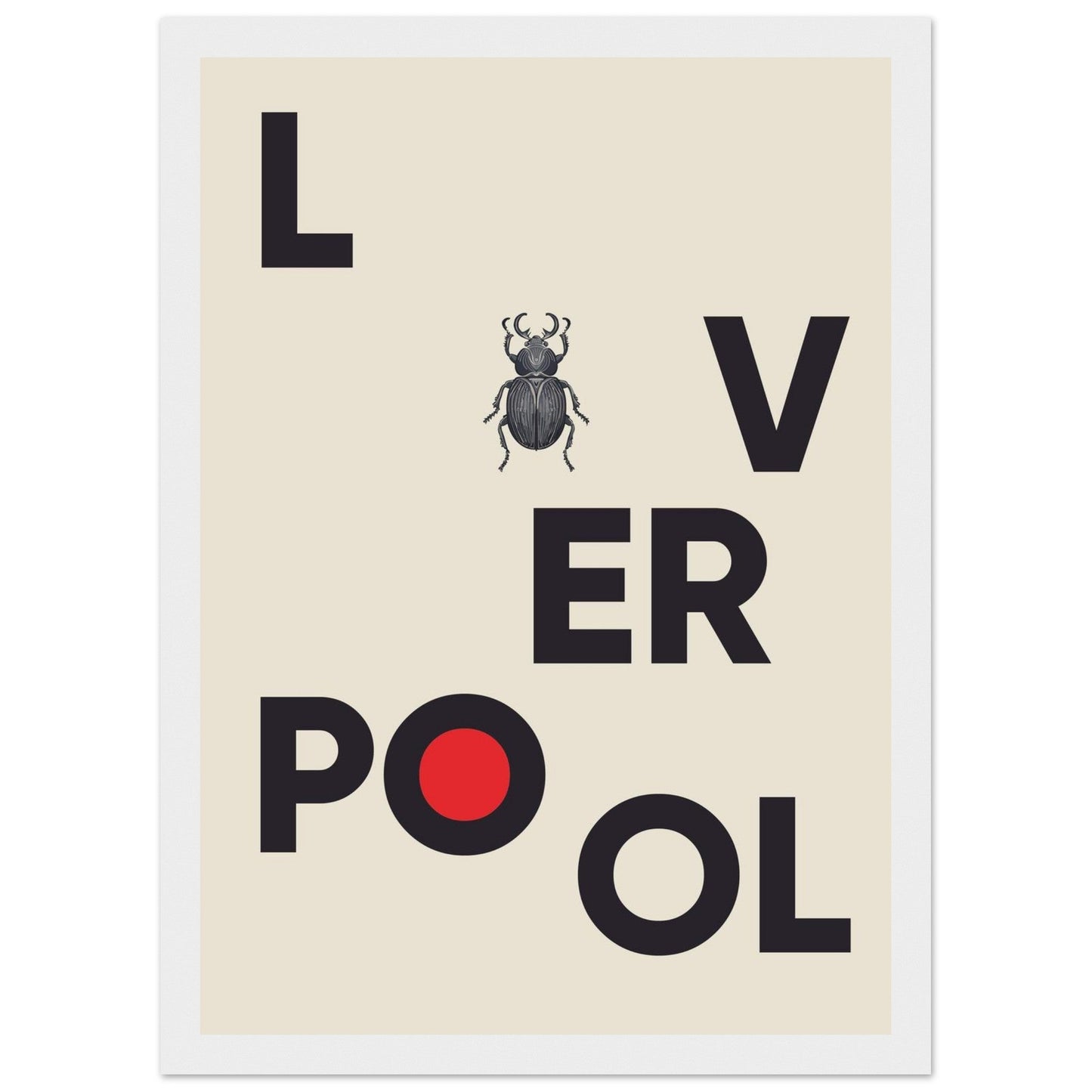 Cities/ Places 'Liverpool' - Premium Matte Paper Wooden Framed Poster