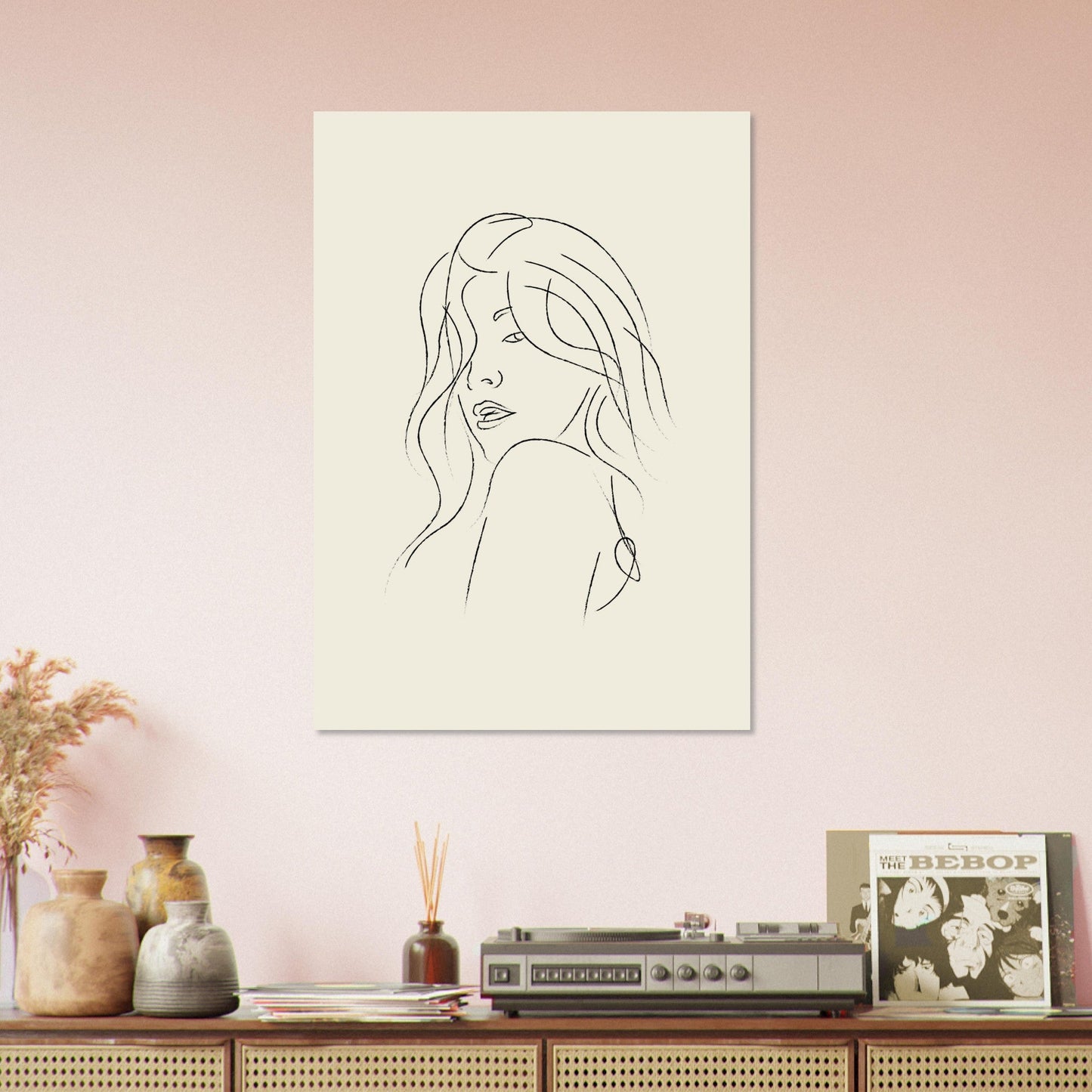 Line Art 'The Pose' - Premium Matte Paper Poster