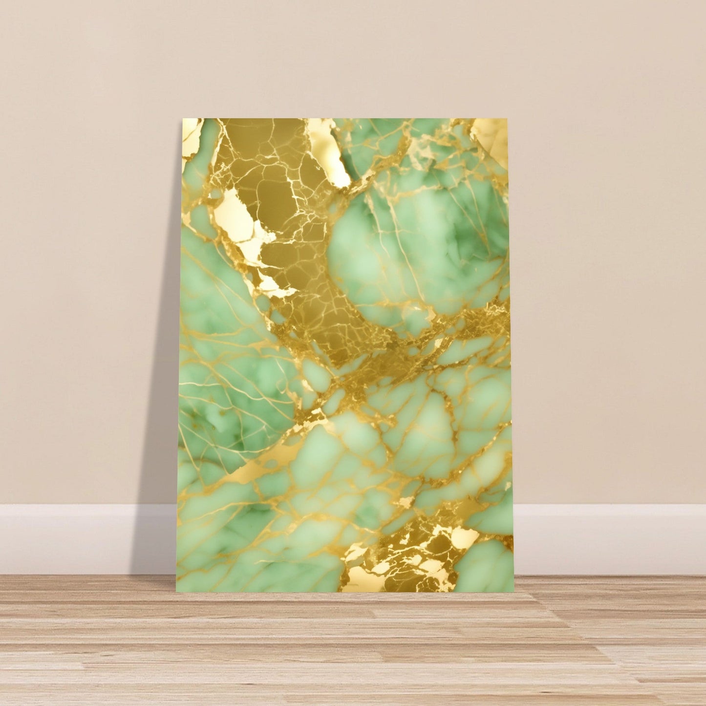 Marble 'Green & Gold' II - Premium Matte Paper Poster