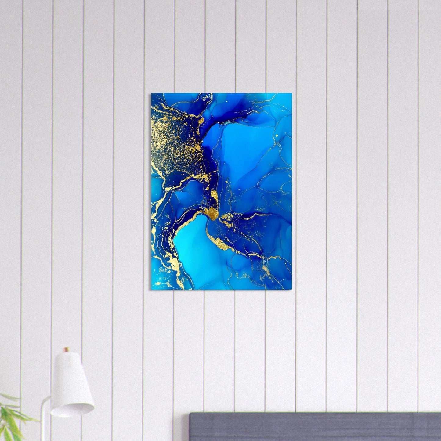 Marble 'Blue & Gold' III - Premium Matte Paper Poster