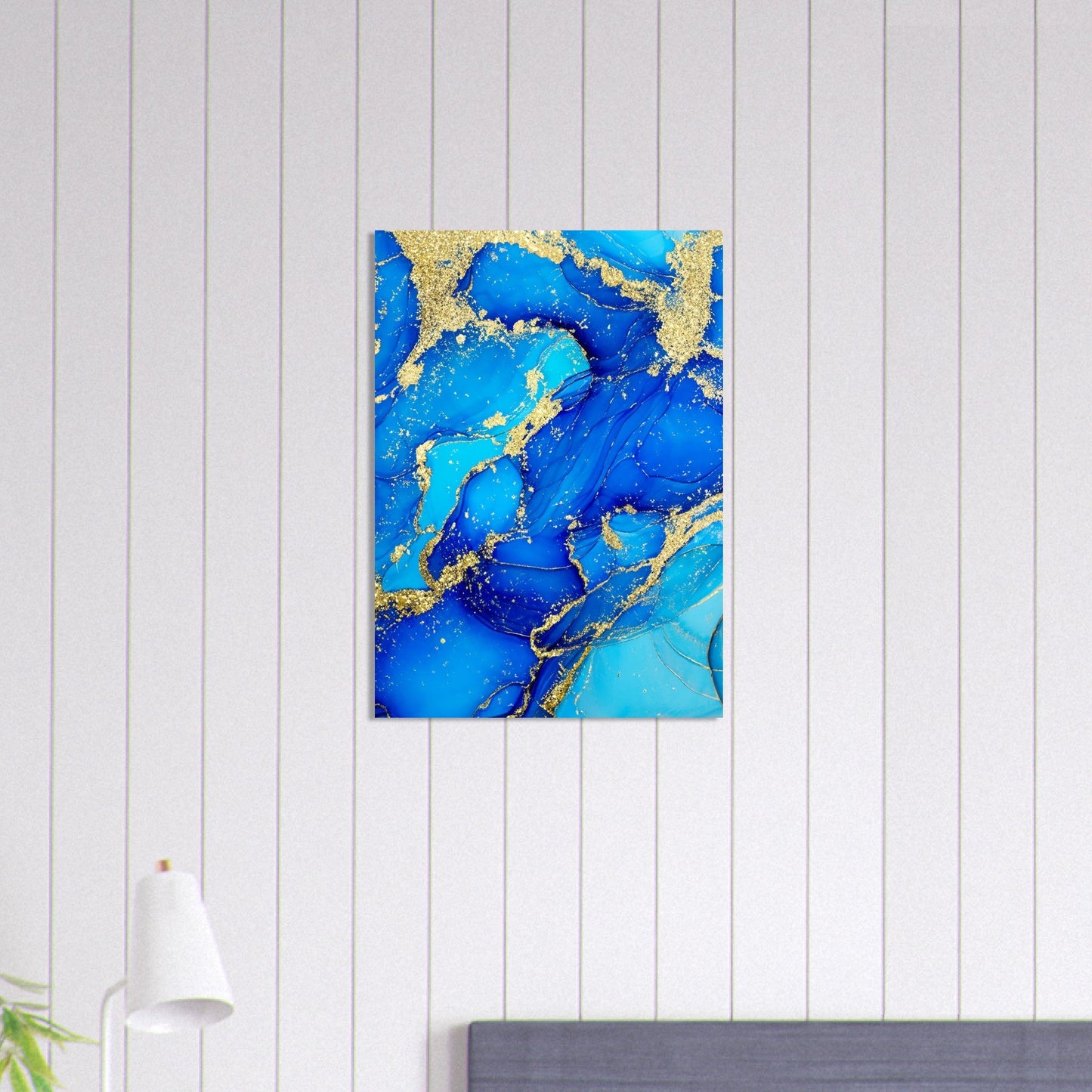 Marble 'Blue & Gold' - Premium Matte Paper Poster