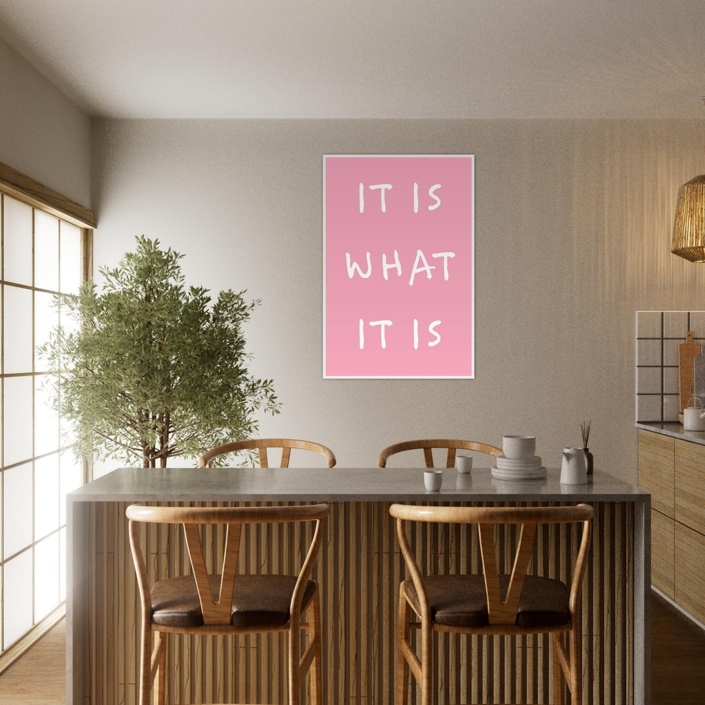 It is what it is - Premium Matte Paper Wooden Framed Poster