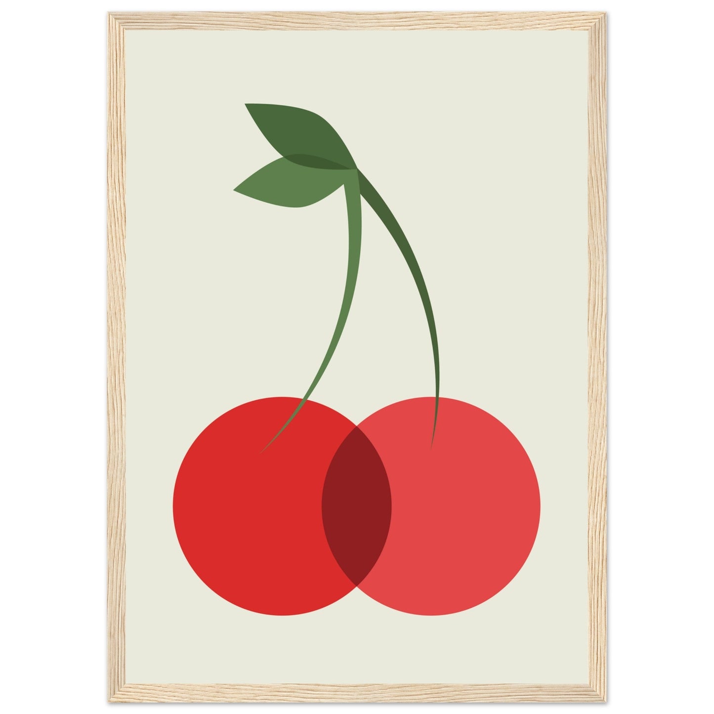Fruity 'Cherries' - Premium Matte Paper Wooden Framed Poster