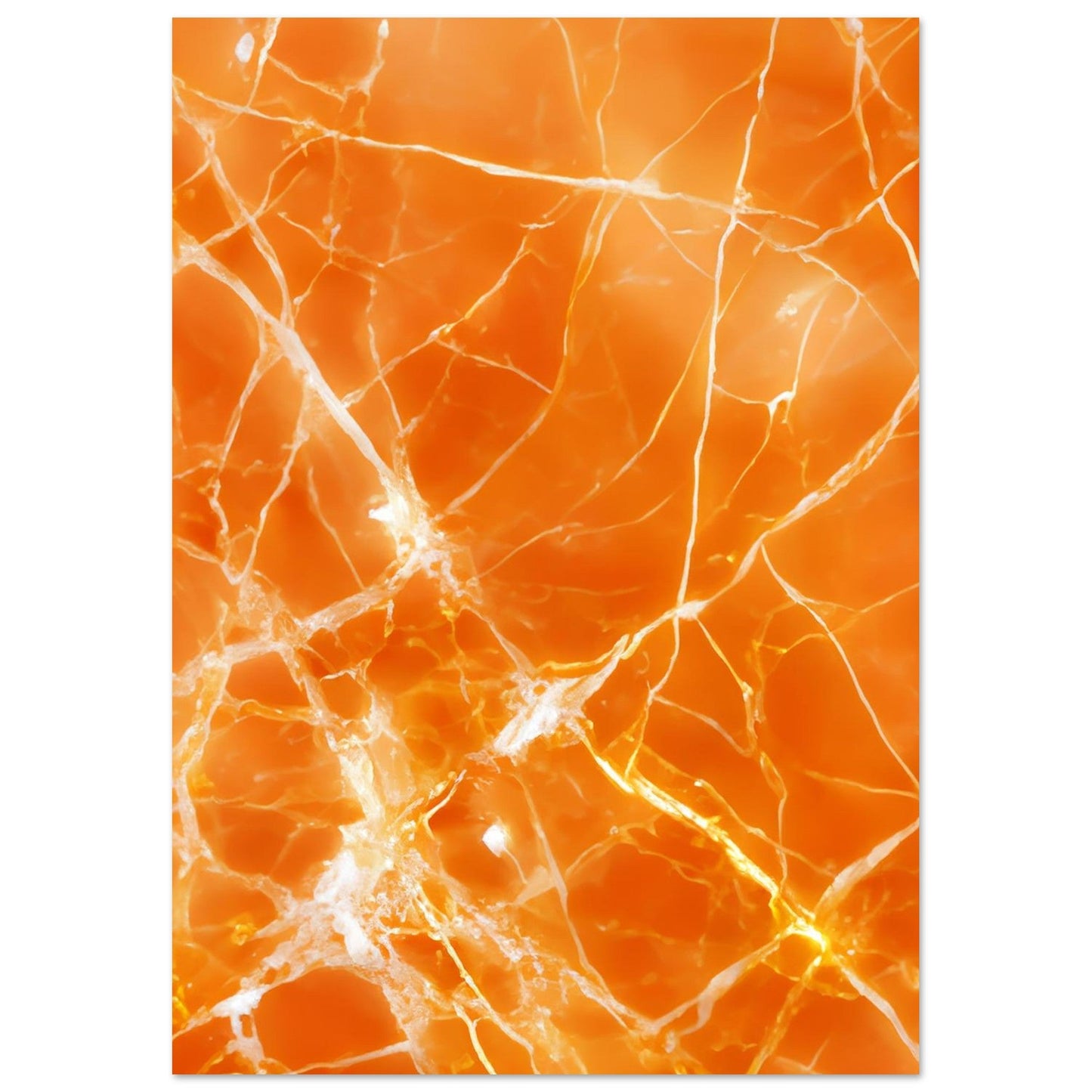 Marble 'Orange' II - Premium Matte Paper Poster
