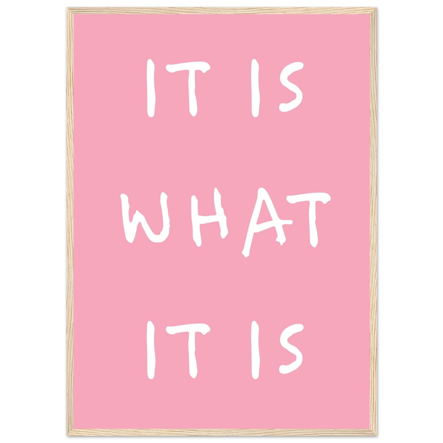 It is what it is - Premium Matte Paper Wooden Framed Poster