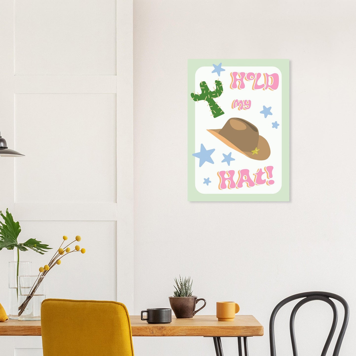 Groovy 'Hold My Hat' - Premium Matte Paper Poster