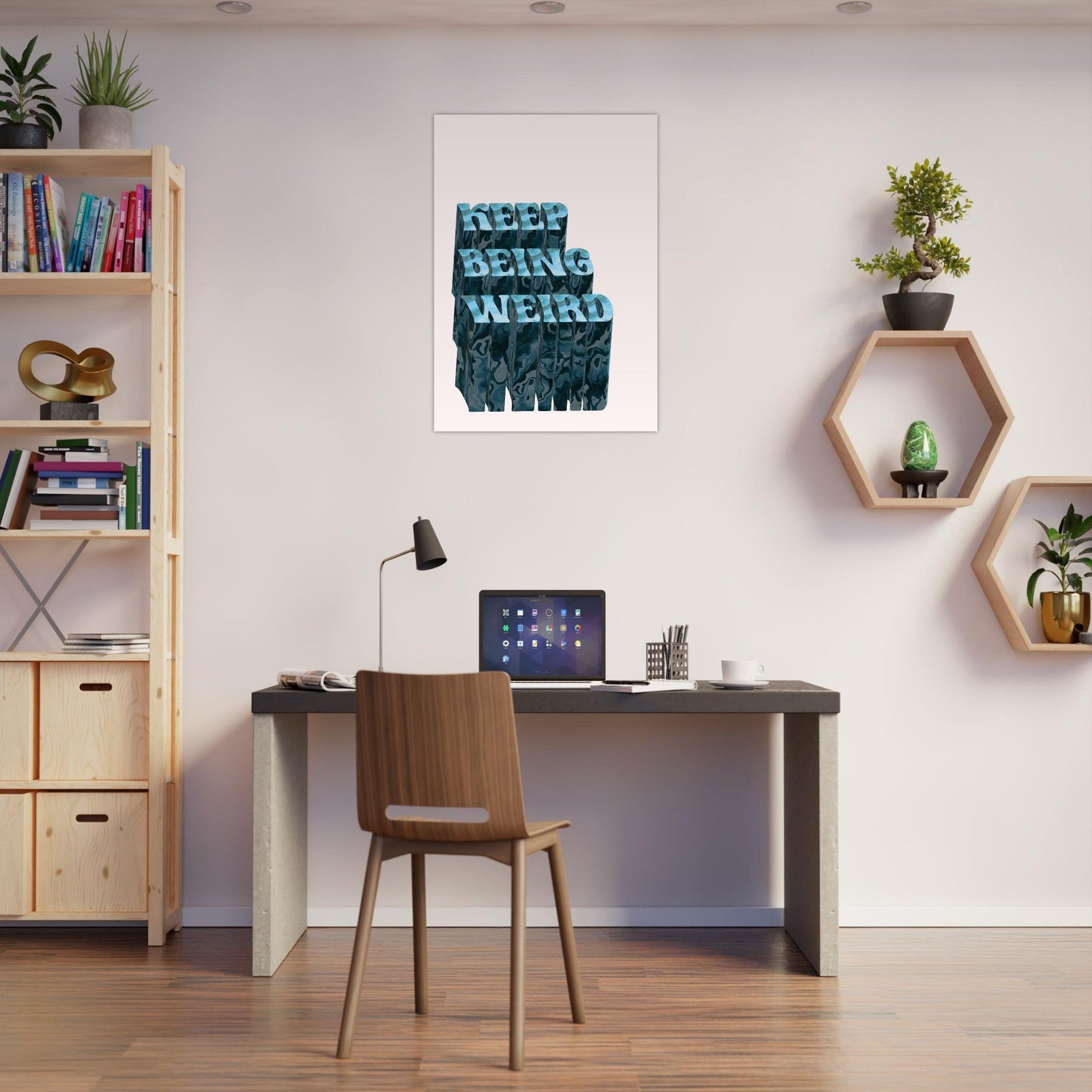Sign 'Keep Being Weird' - Premium Matte Paper Poster