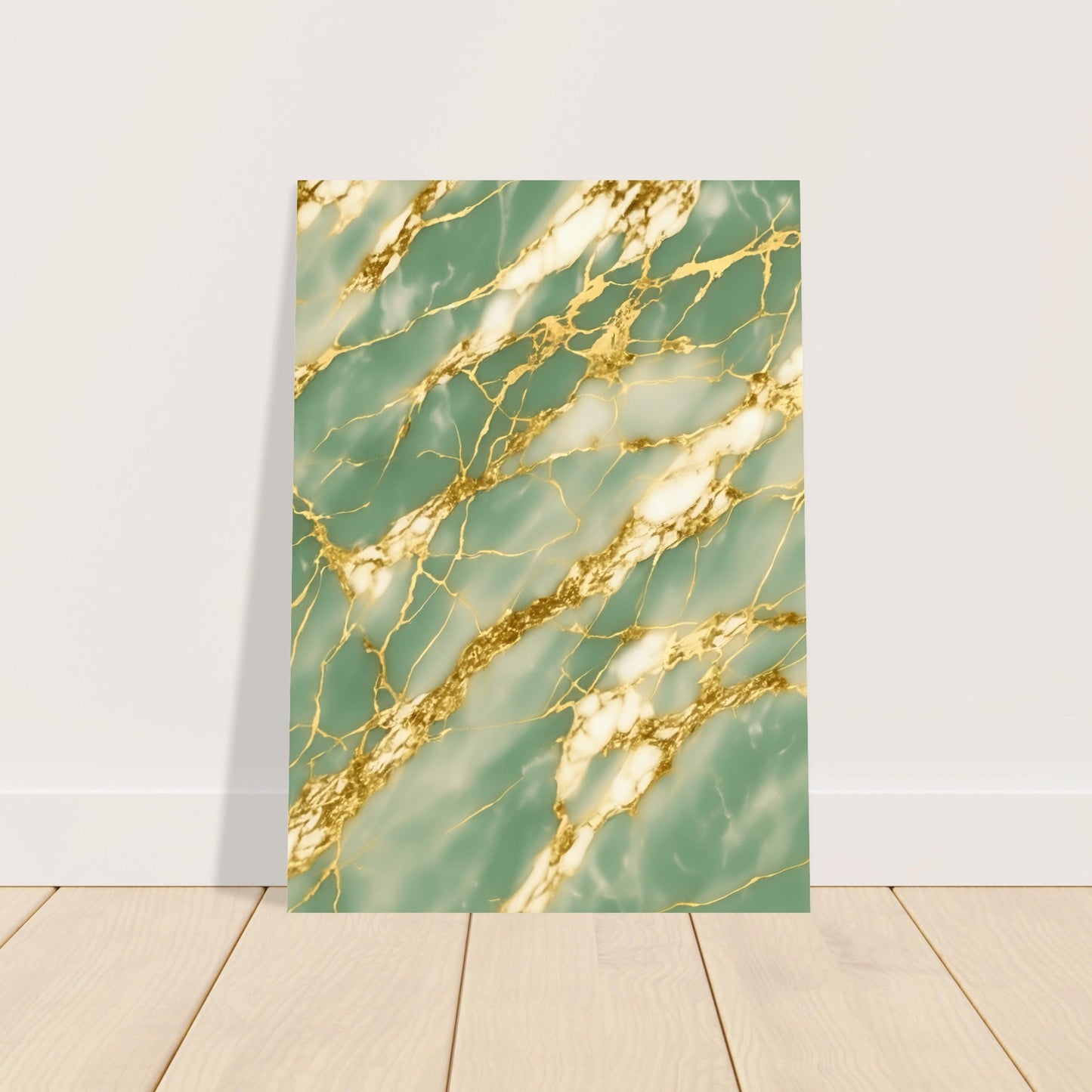 Marble 'Green & Gold' III - Premium Matte Paper Poster