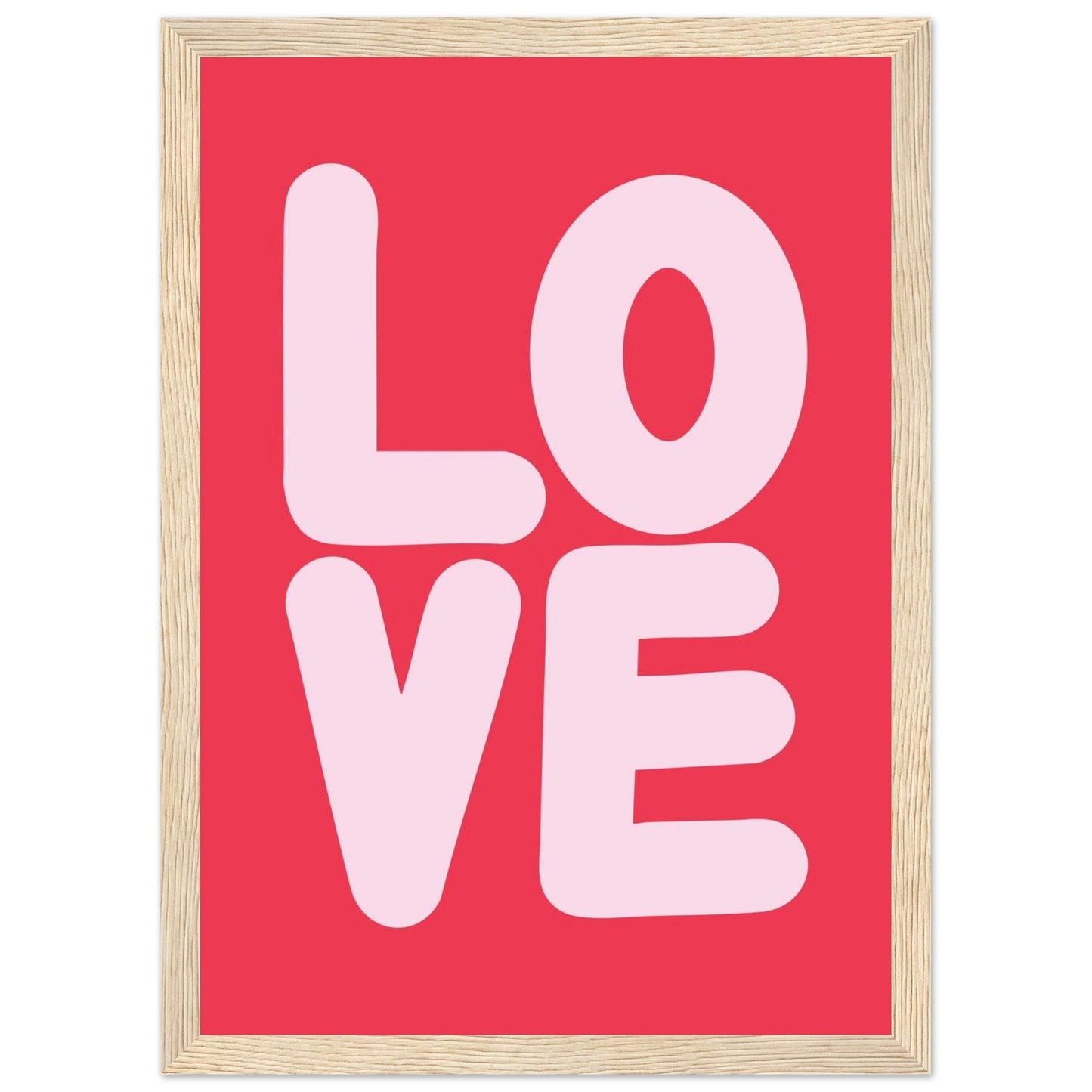 Sign 'Love' - Premium Matte Paper Wooden Framed Poster