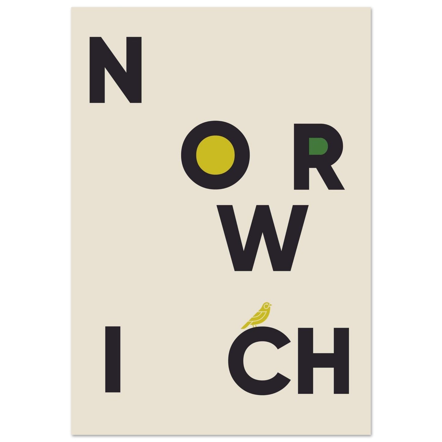 Cities/ Places 'Norwich' - Premium Matte Paper Poster