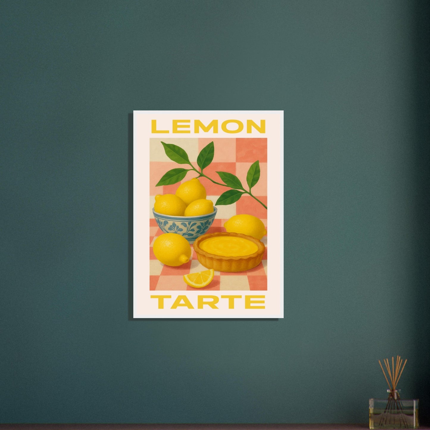 Fruity 'Lemon Tarte' - Premium Matte Paper Wooden Framed Poster