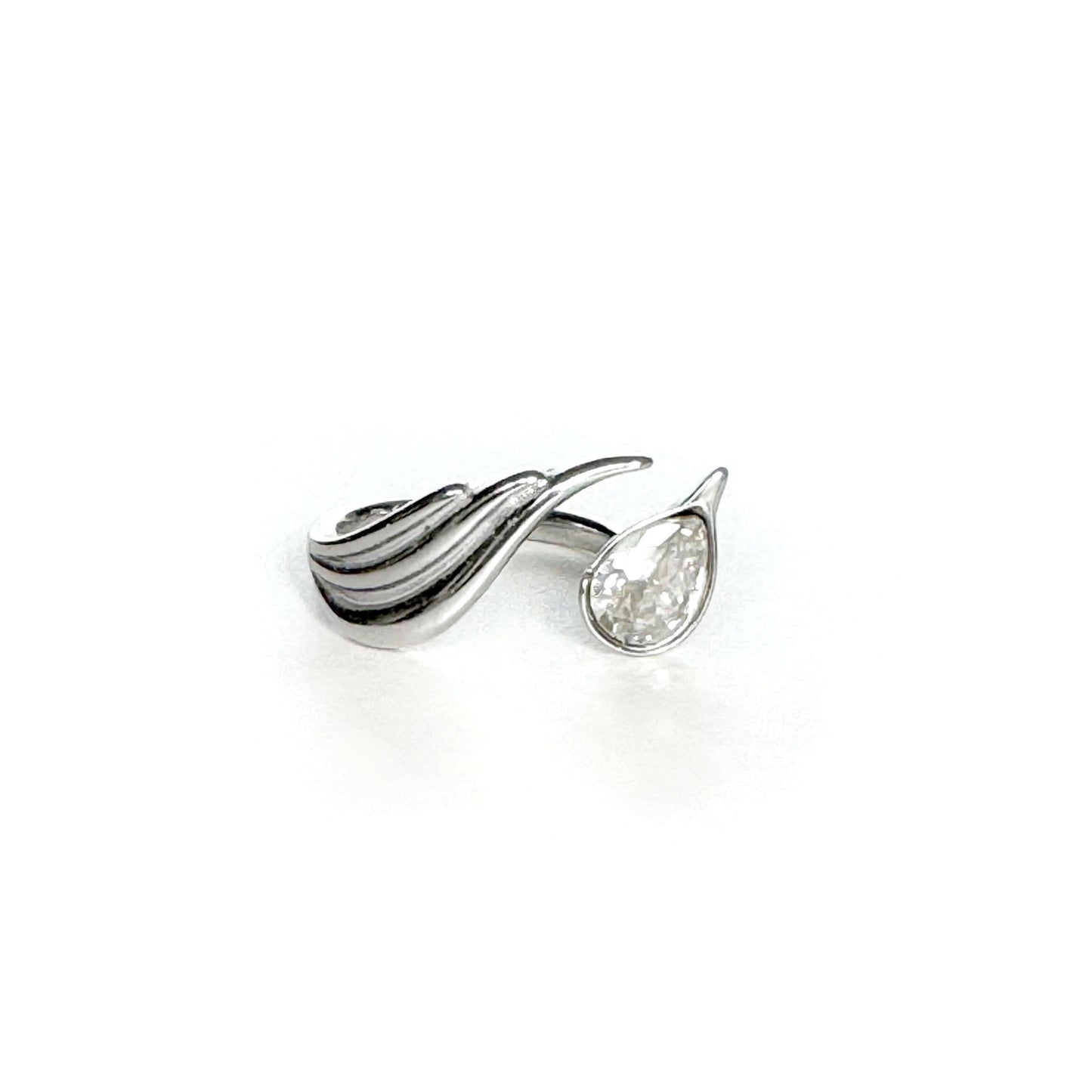 Leelia Silver Tone Jewel Wrap Ring