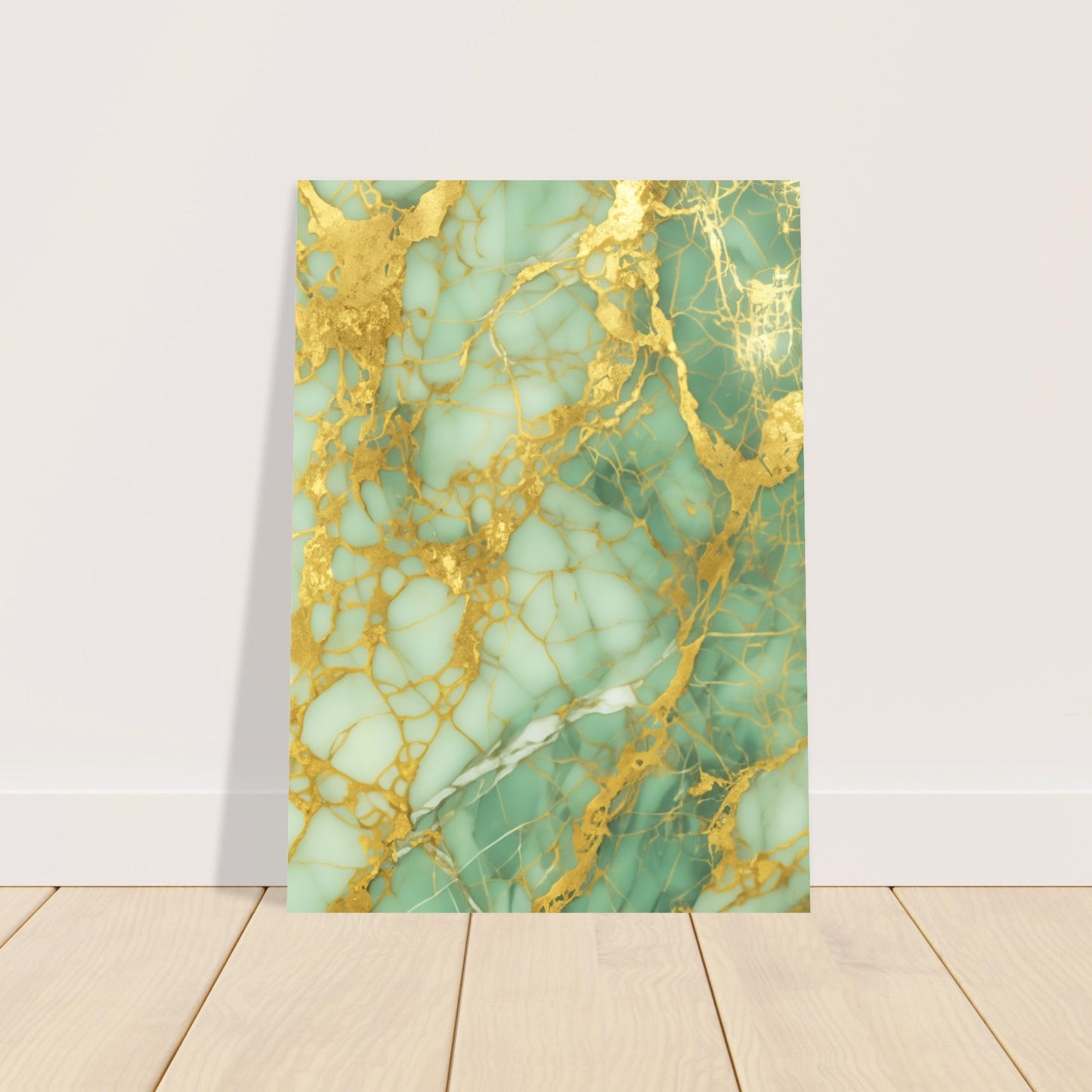 Marble 'Green & Gold' - Premium Matte Paper Poster