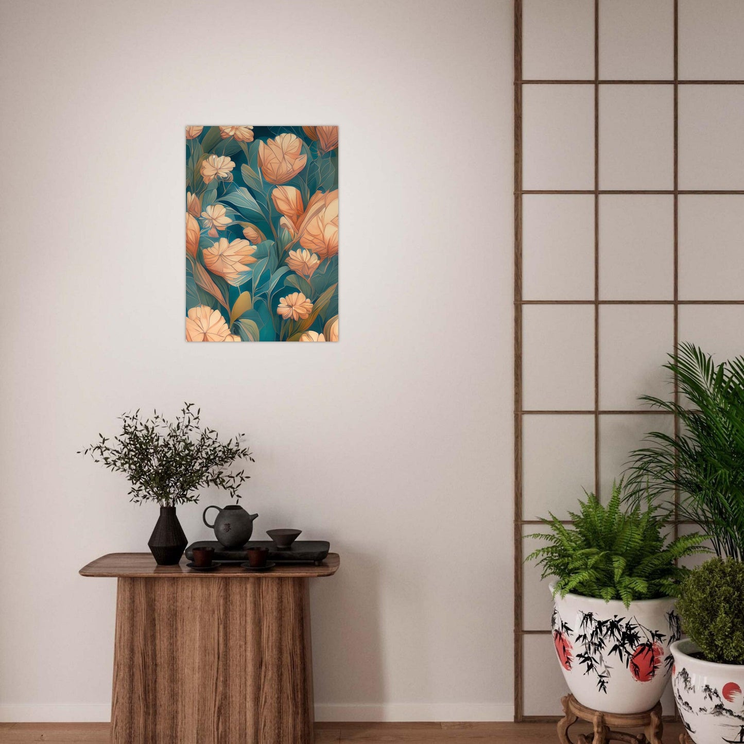 Flowers 'Abstract Garden' - Premium Matte Paper Poster
