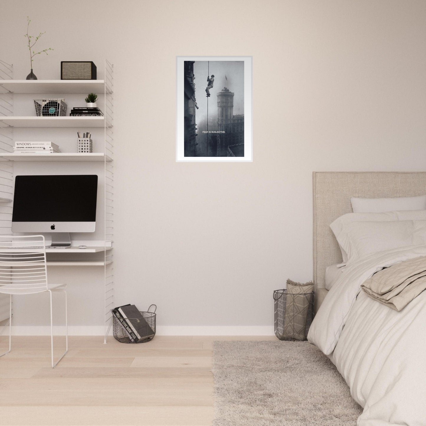 Ed Dickinson 'Fear is Subjective' - Premium Matte Paper Wooden Framed Poster