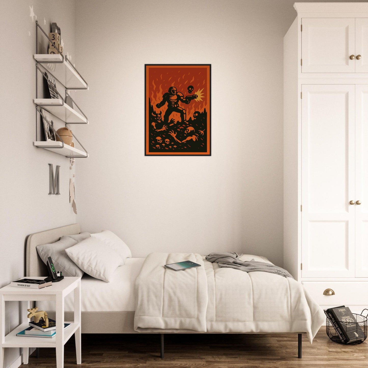 Gaming 'Slayer' - Premium Matte Paper Wooden Framed Poster