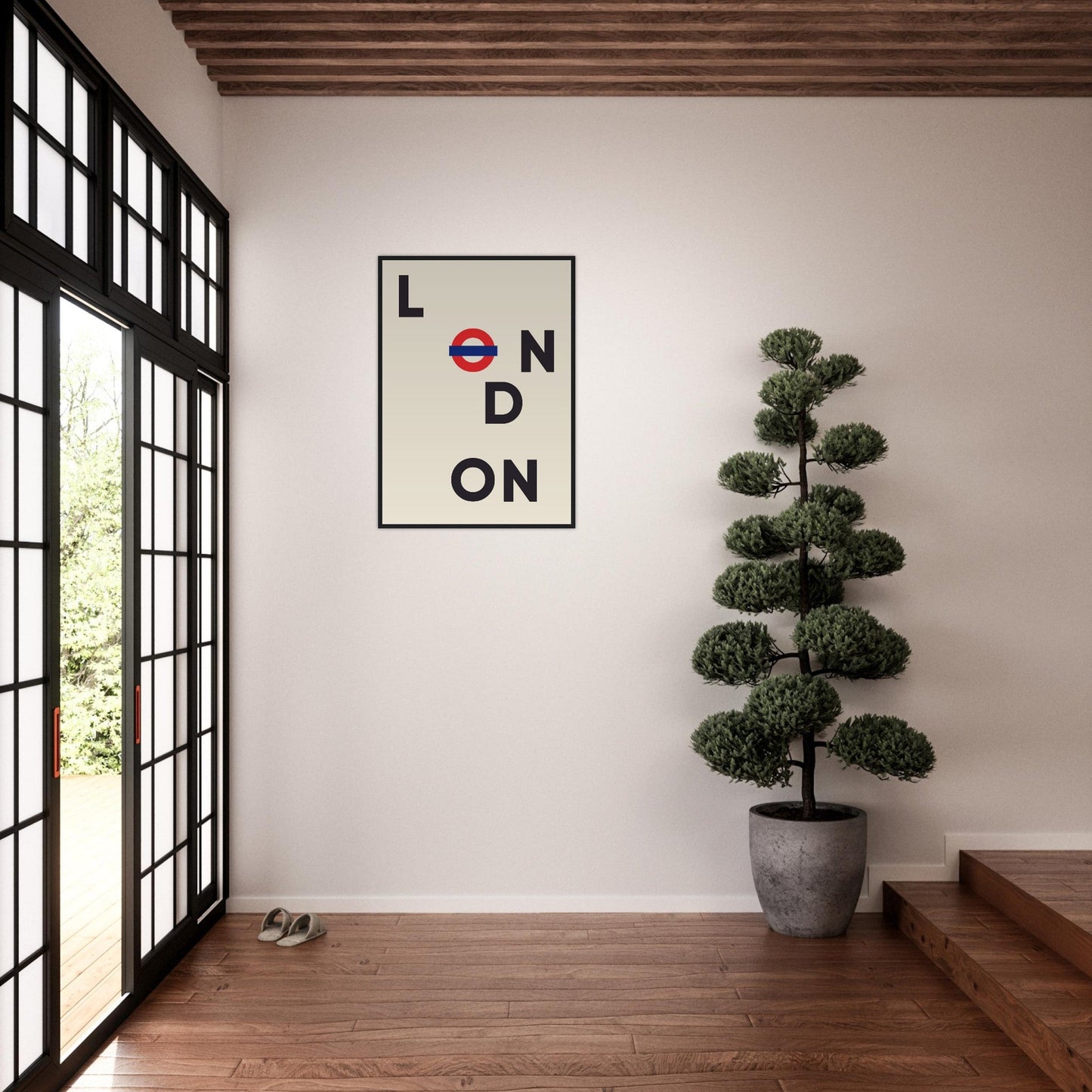 Cities/ Places 'London' - Premium Matte Paper Wooden Framed Poster