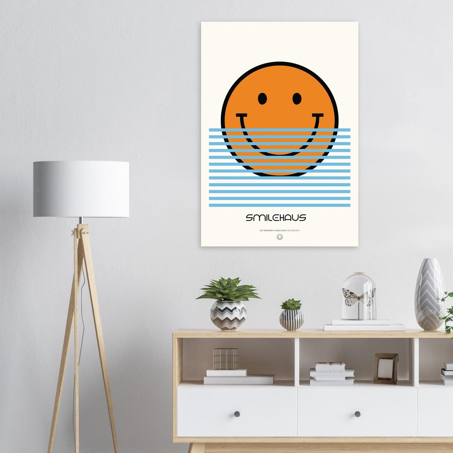 Orange & Blue 'Smilehaus' - Premium Matte Paper Poster