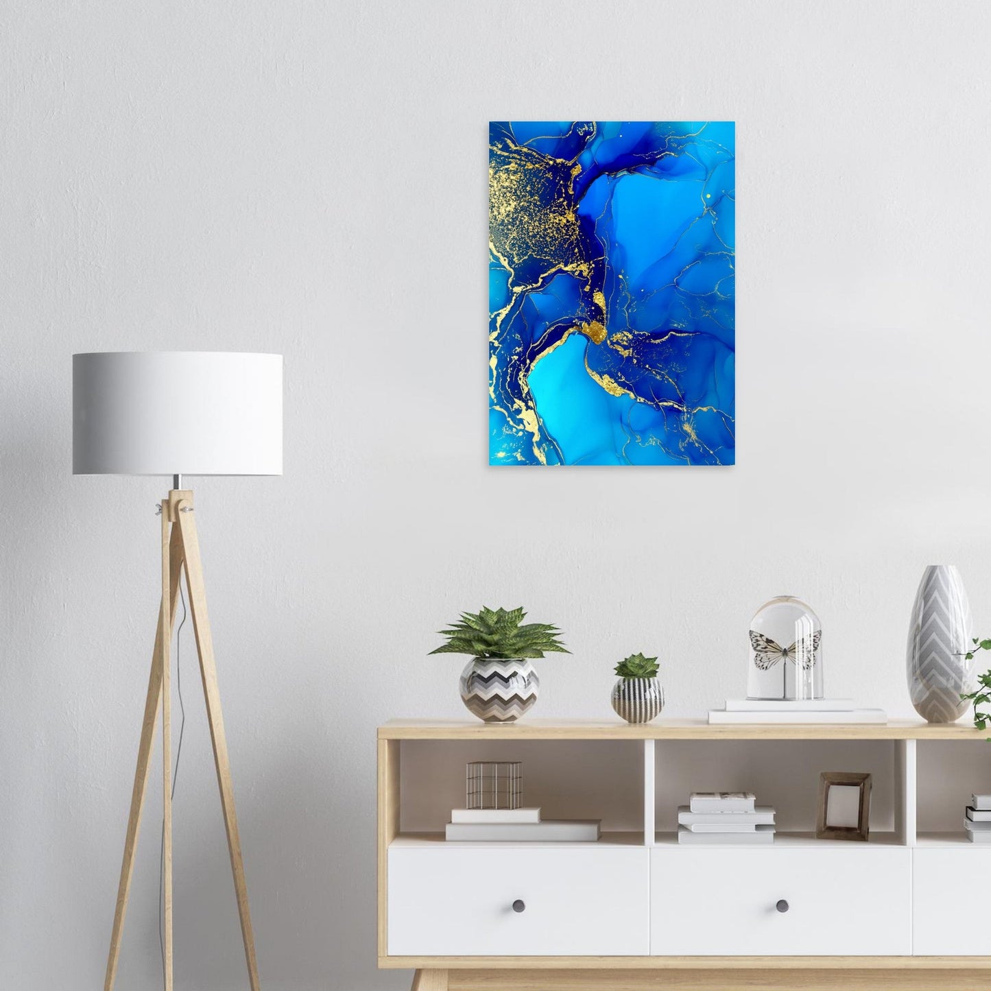 Marble 'Blue & Gold' III - Premium Matte Paper Poster