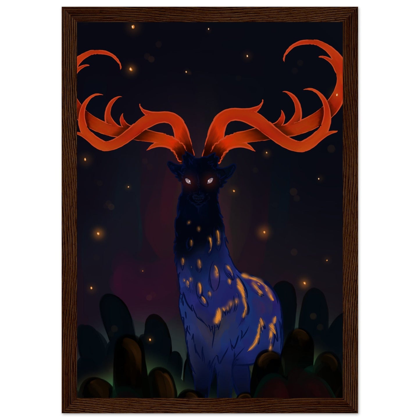 Animals 'Creature of the Forrest' - Premium Matte Paper Wooden Framed Poster