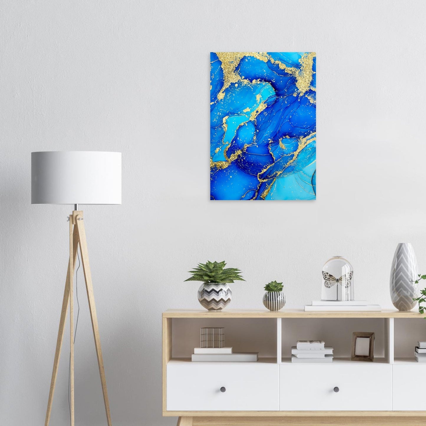 Marble 'Blue & Gold' - Premium Matte Paper Poster