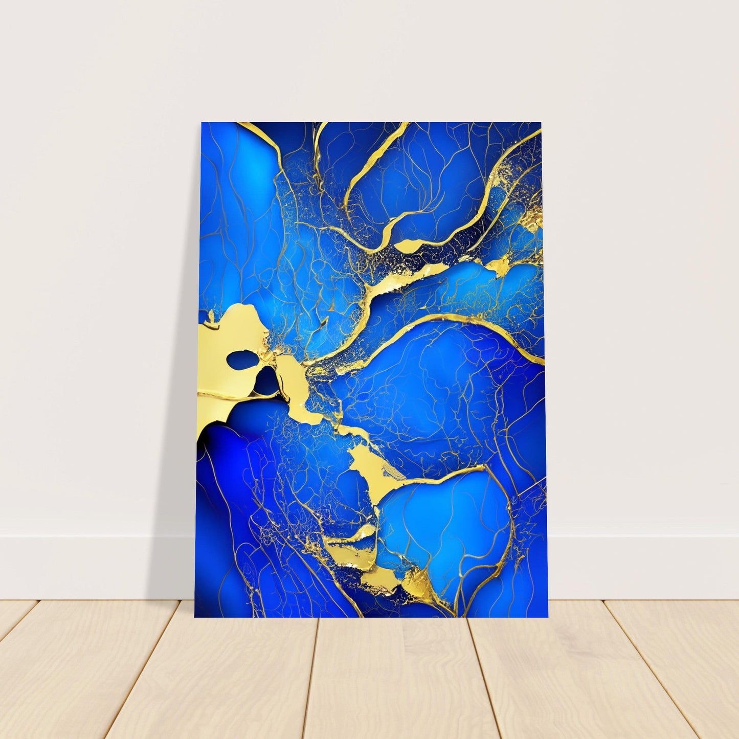 Marble 'Blue & Gold' II - Premium Matte Paper Poster