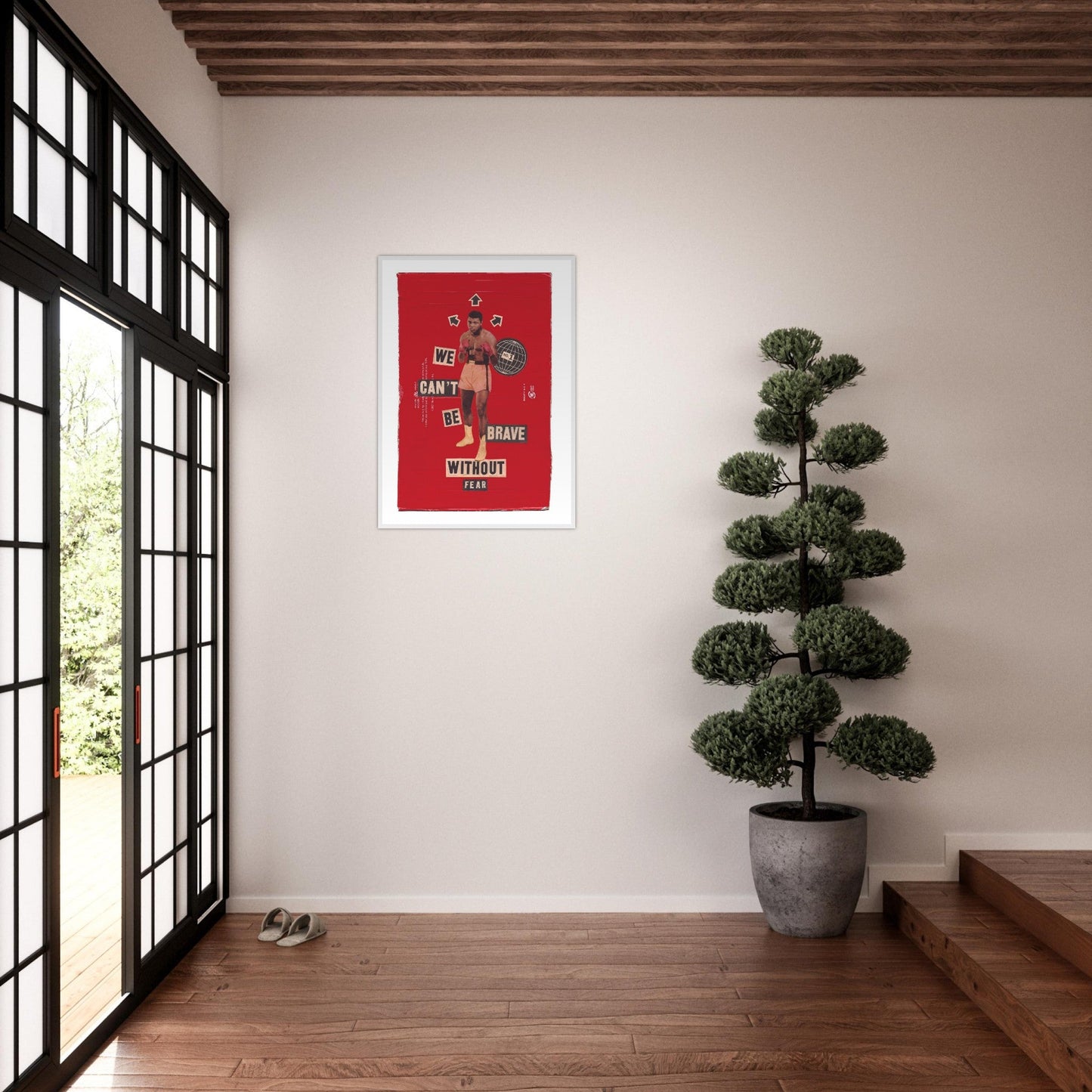 Ed Dickinson 'Brave Without Fear' - Premium Matte Paper Wooden Framed Poster