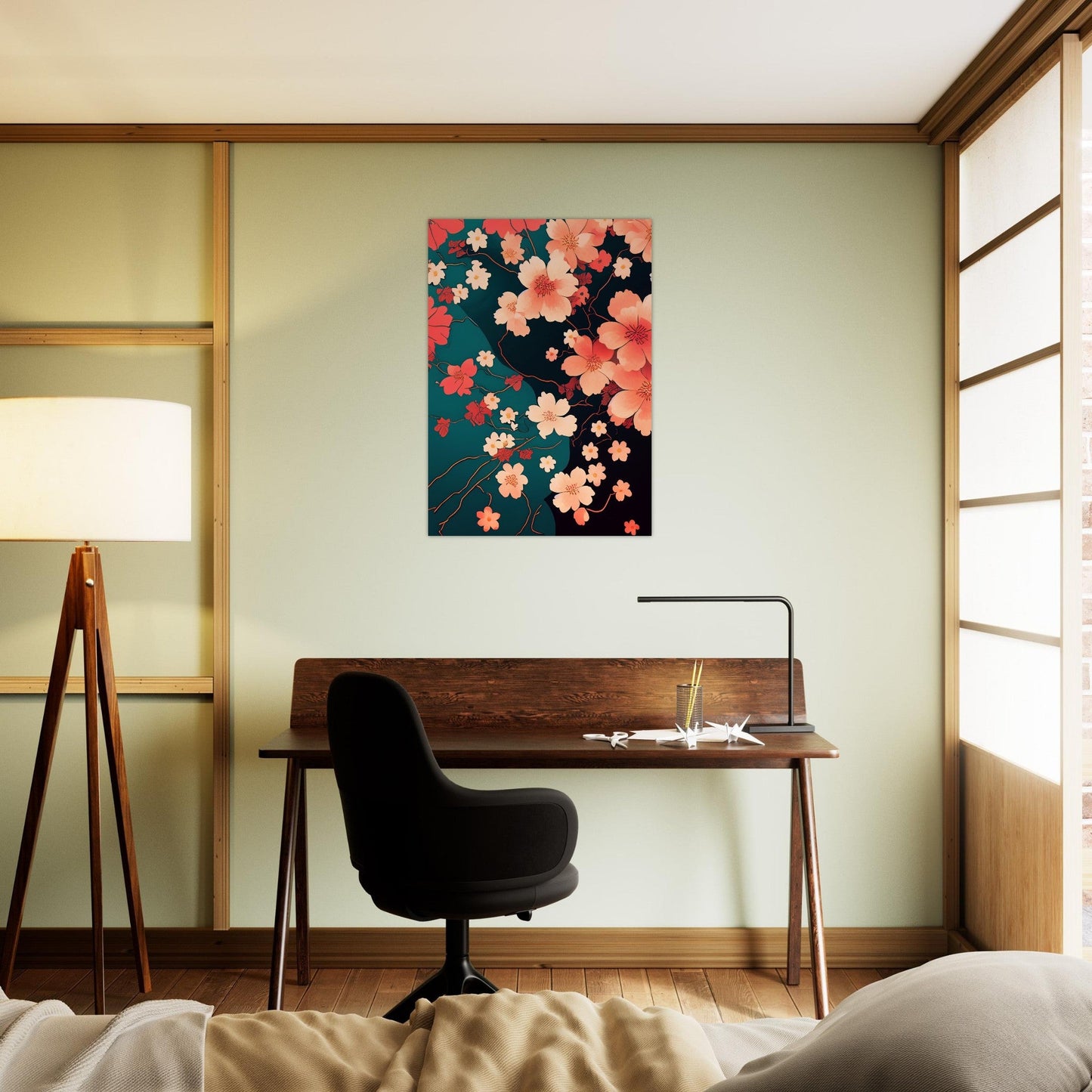 Flowers 'Japanese Garden' - Premium Matte Paper Poster