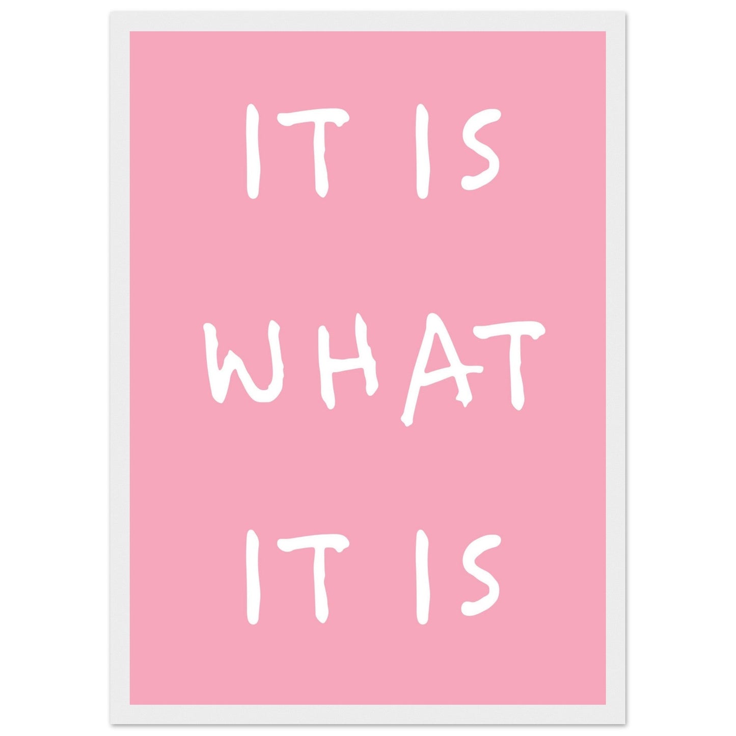 It is what it is - Premium Matte Paper Wooden Framed Poster