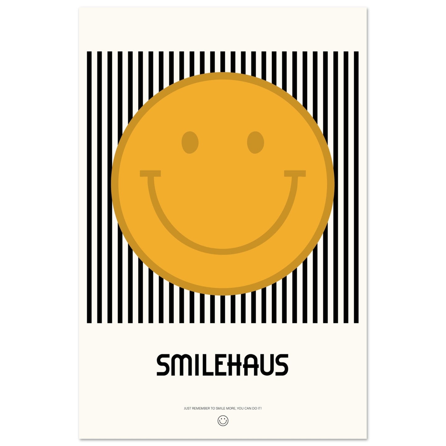 Yellow & Black 'Smilehaus' - Premium Matte Paper Poster