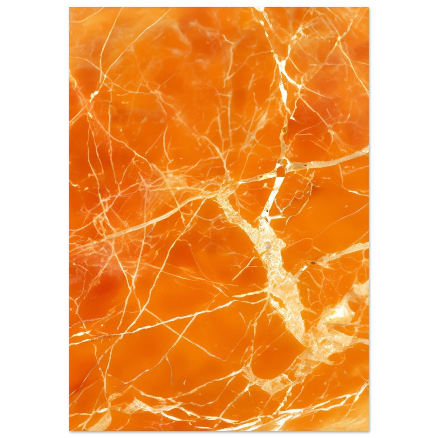 Marble 'Orange' - Premium Matte Paper Poster