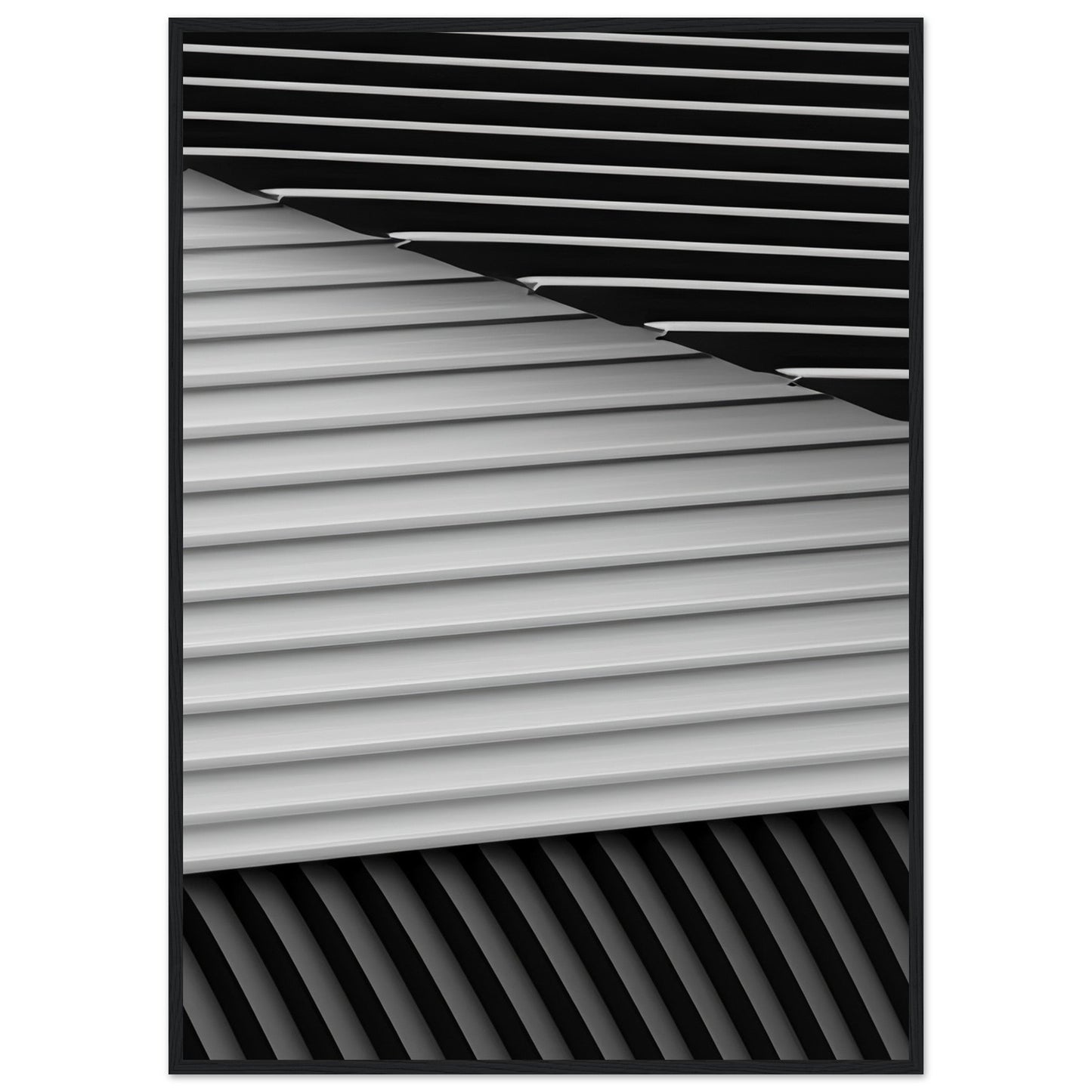 Smart 'Black & White' - Premium Matte Paper Wooden Framed Poster