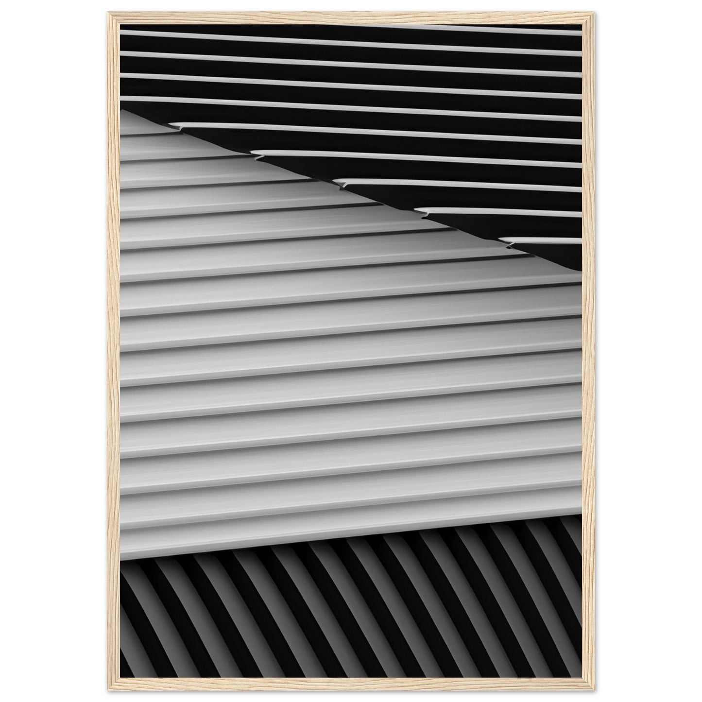 Smart 'Black & White' - Premium Matte Paper Wooden Framed Poster