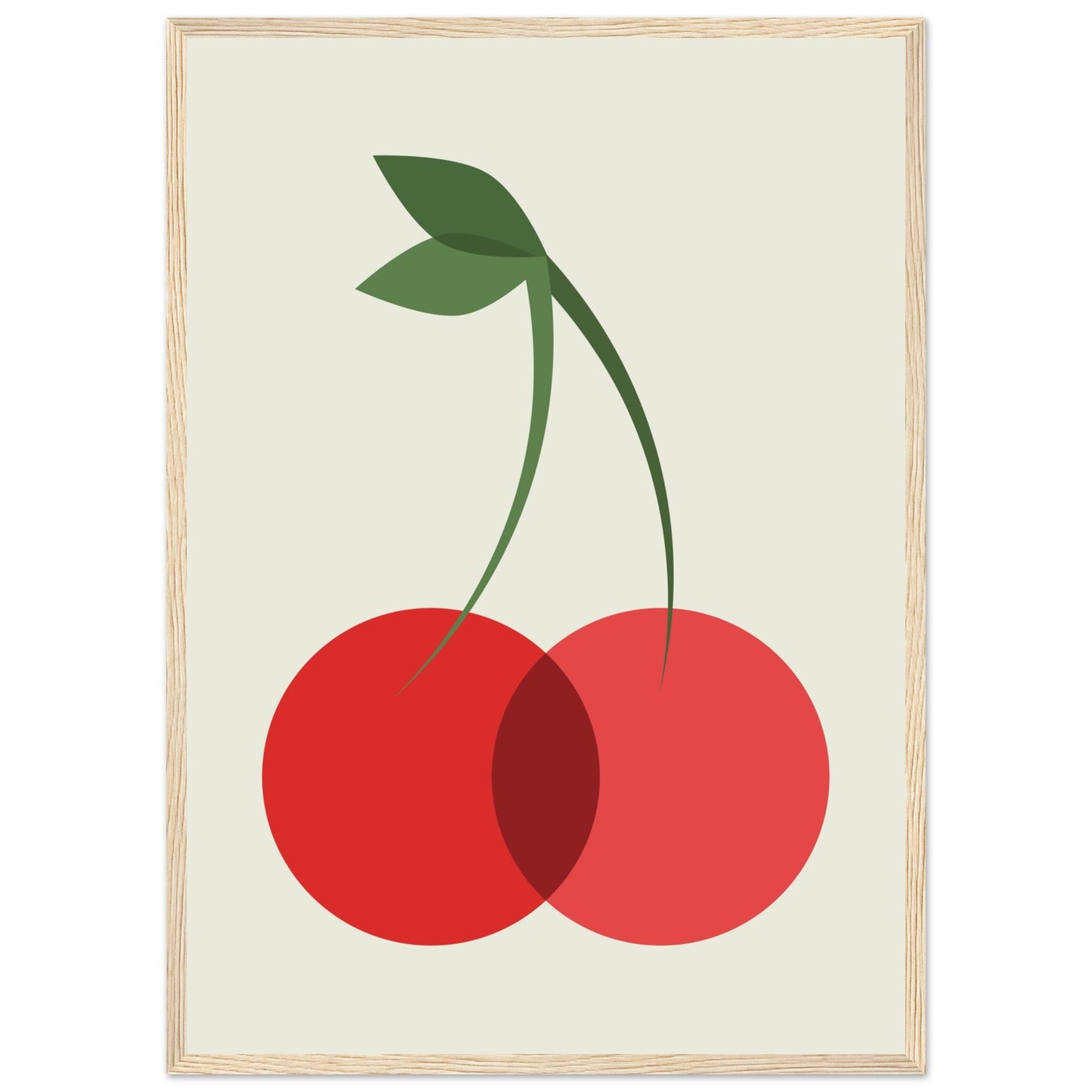 Fruity 'Cherries' - Premium Matte Paper Wooden Framed Poster
