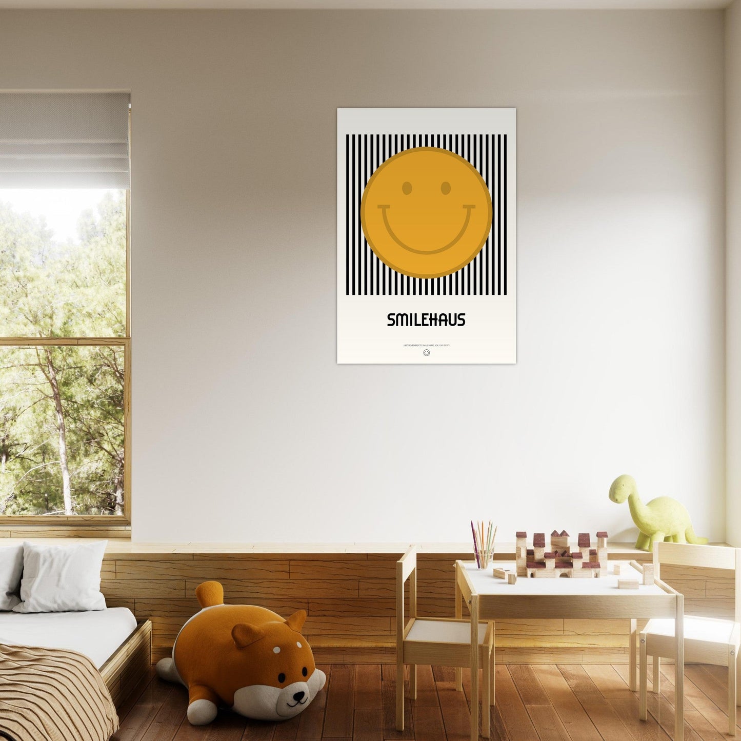 Yellow & Black 'Smilehaus' - Premium Matte Paper Poster