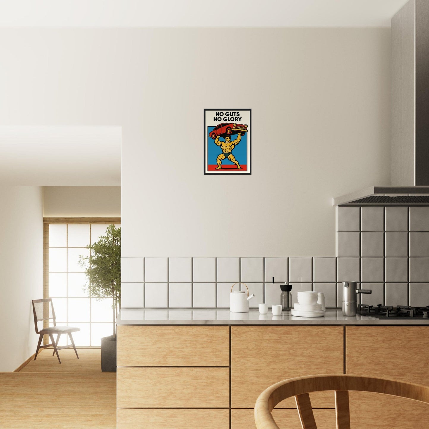 NO GUTS NO GLORY - Premium Matte Paper Wooden Framed Poster