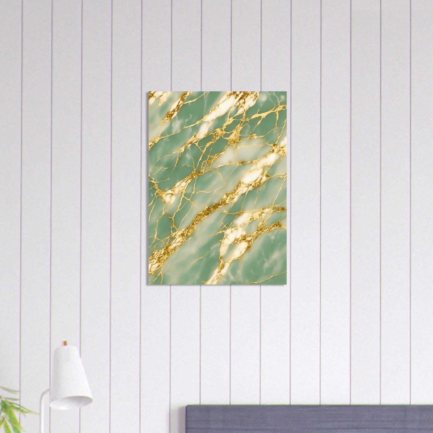 Marble 'Green & Gold' III - Premium Matte Paper Poster